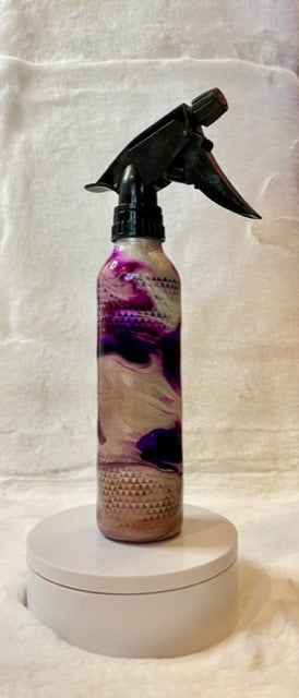 SOLD: Black & Purple Steel Spray Bottle